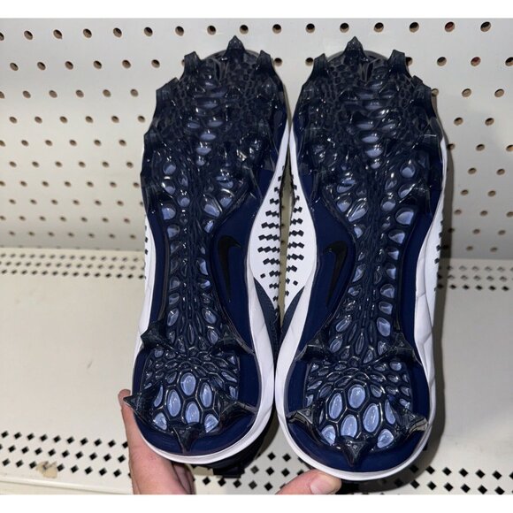 Nike Alpha Menace Pro 2 Mid Mens Football Cleats Size 13 Navy Blue White - Picture 7 of 8